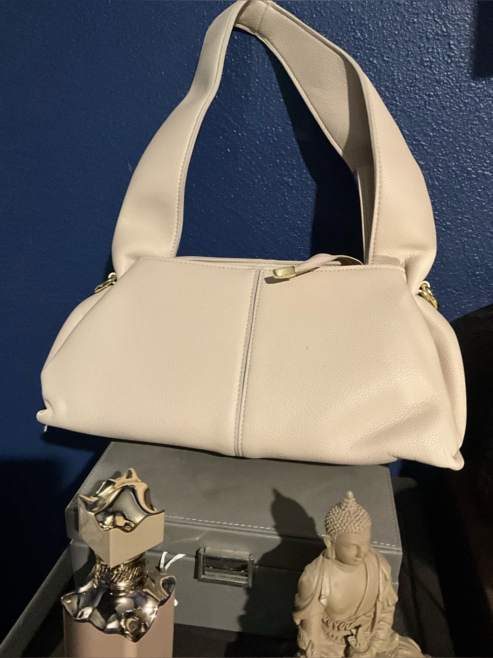 Silent Luxury Unique Cream Cloud Dumpling🥟 Slouchy Pleated Bag Summer Vegan 🧡🌟